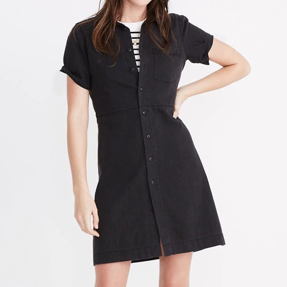 SOLD! Madewell Denim Waisted Shirtdress EUC
